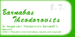 barnabas theodorovits business card